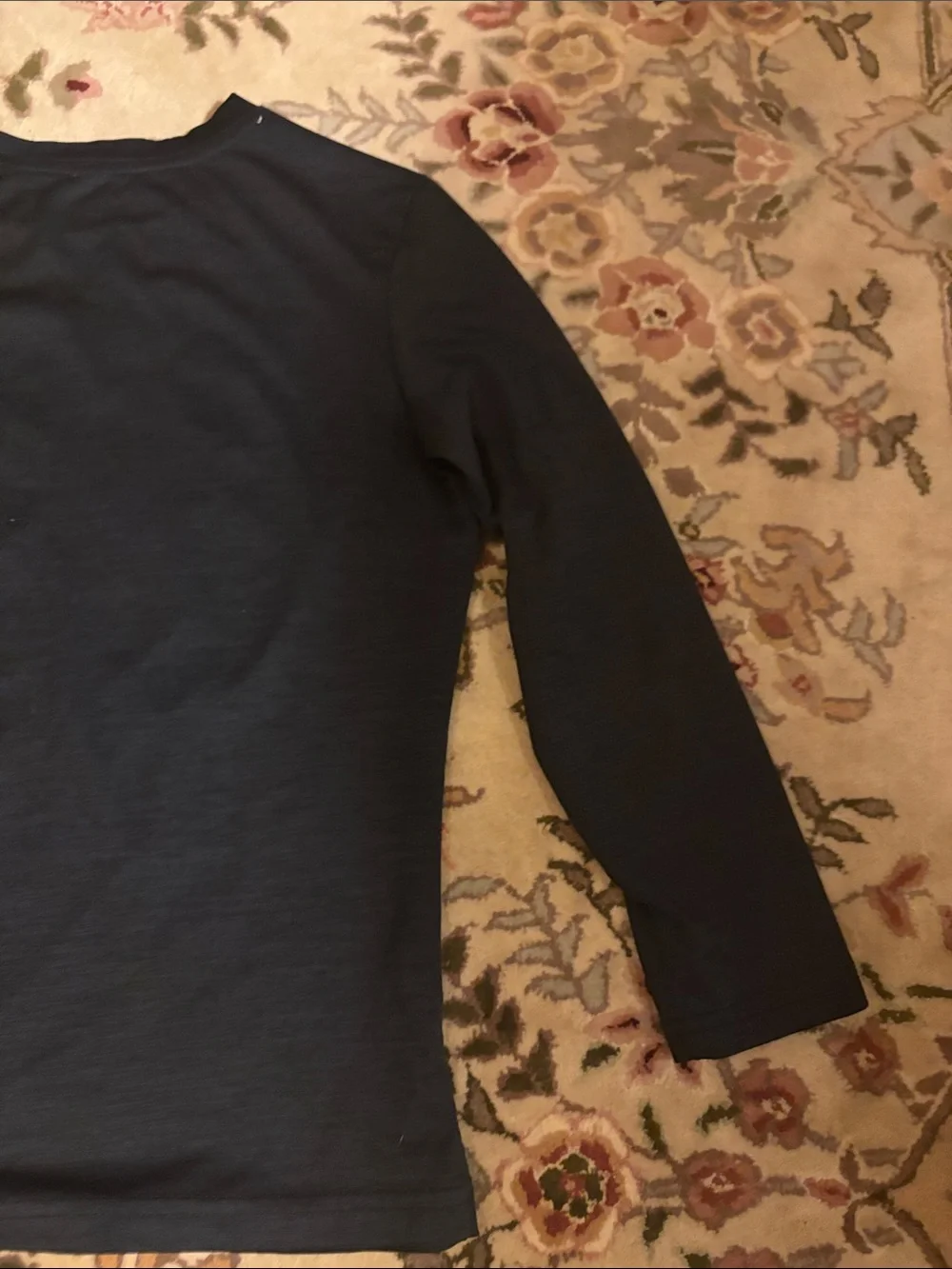 Old Navy Black Long-Sleeve Tee with Orange and White Graphic